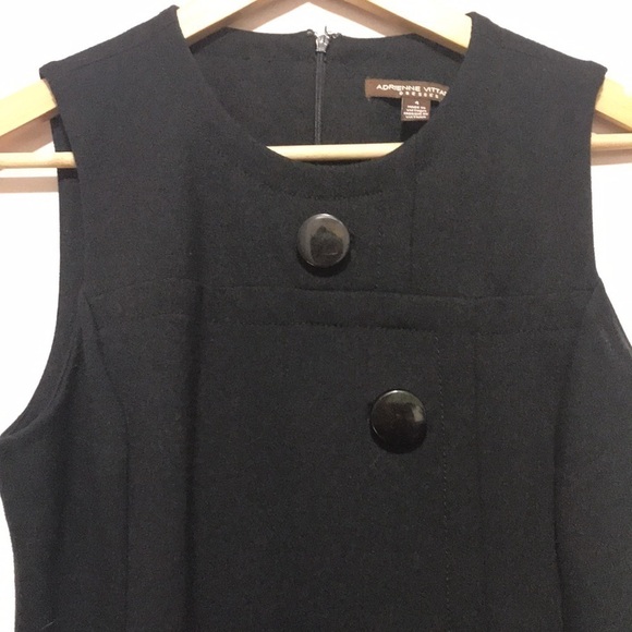 ADRIENNE Vittadini black sleeveless button embellished bodycon dress 4 - Picture 6 of 12